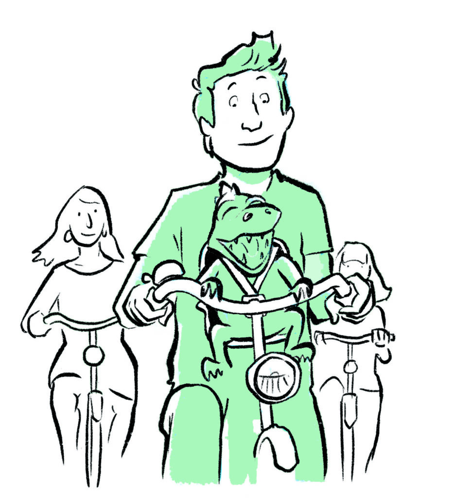 met pijn op de fiets